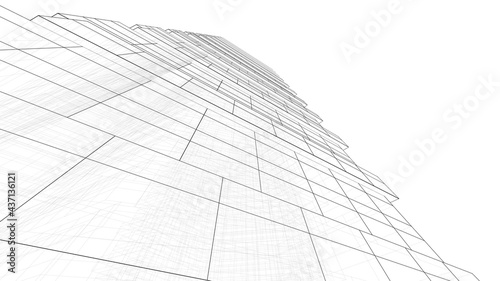 architecture building concept sketch