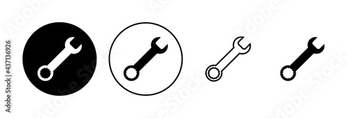 Wrench icon set. repair icon vector. tools icon vector