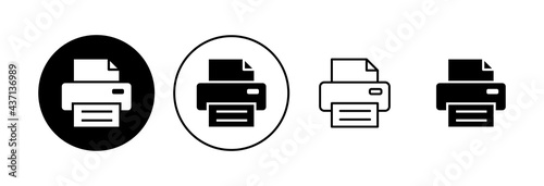 Print icon set. printer icon vector.