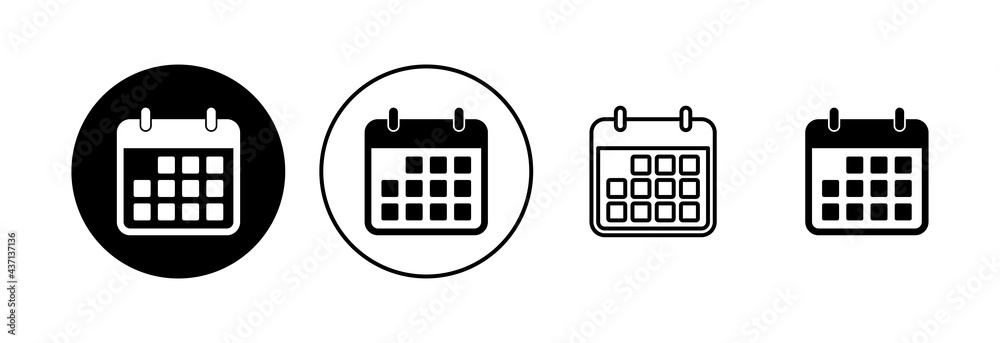 Calendar icon set. Calender symbol. calendar vector icon Calendar icon set. Calender symbol. calendar vector icon