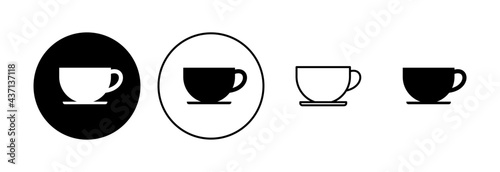 Coffee cup icon set. cup a coffee icon vector.