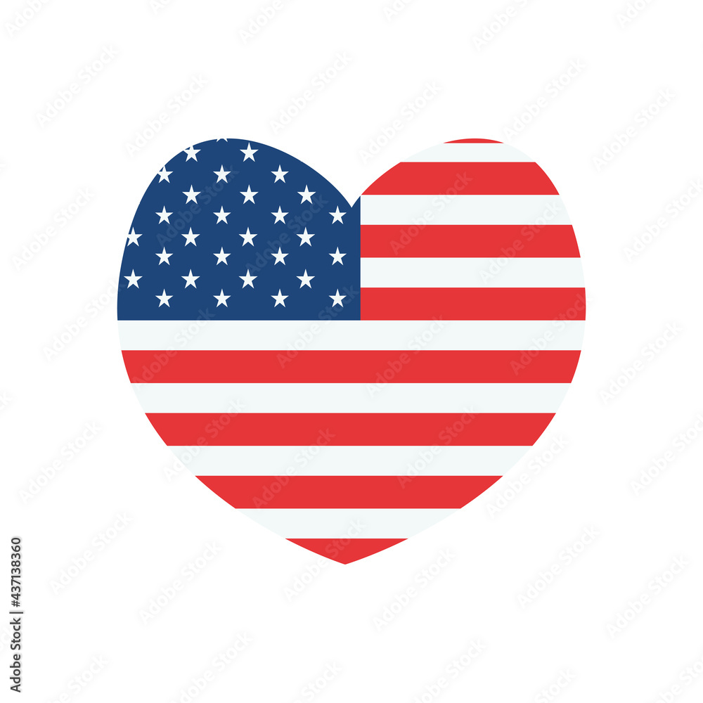 Usa heart flag