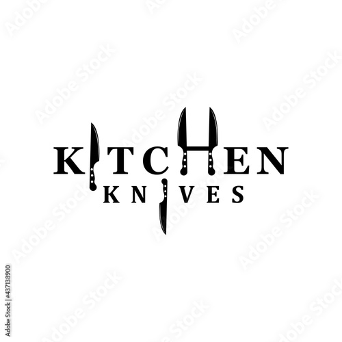cookware kitchen knife logo symbol vector © Arya19