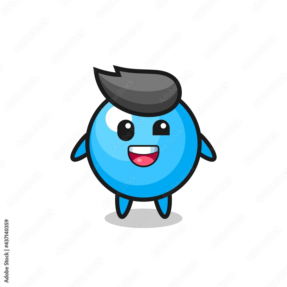 illustration of an bubble gum character with awkward poses illustration of an bubble gum character with awkward poses