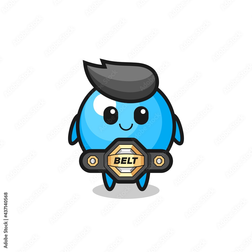 the MMA fighter bubble gum mascot with a belt the MMA fighter bubble gum mascot with a belt