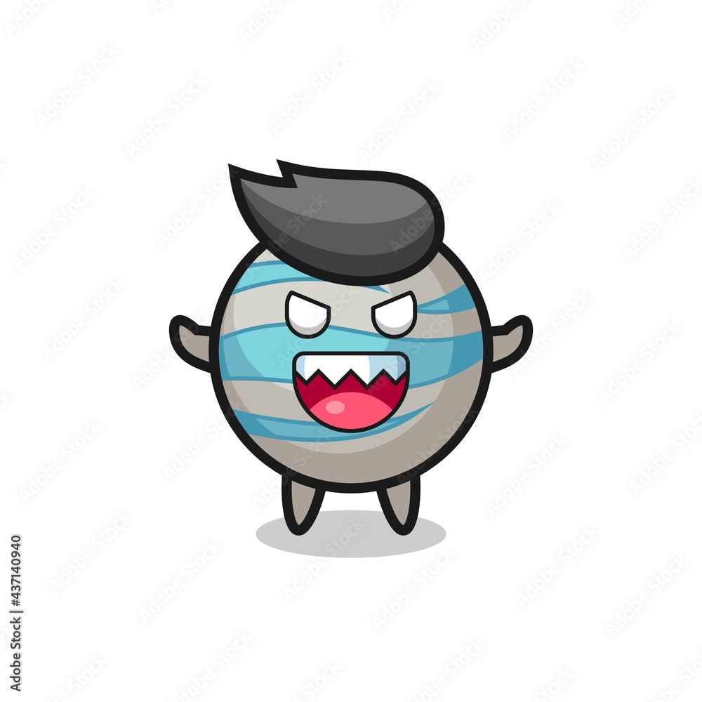 illustration of evil planet mascot character illustration of evil planet mascot character