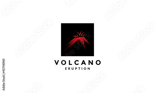 red mountain volcano logo vector symbol icon design graphic illustration