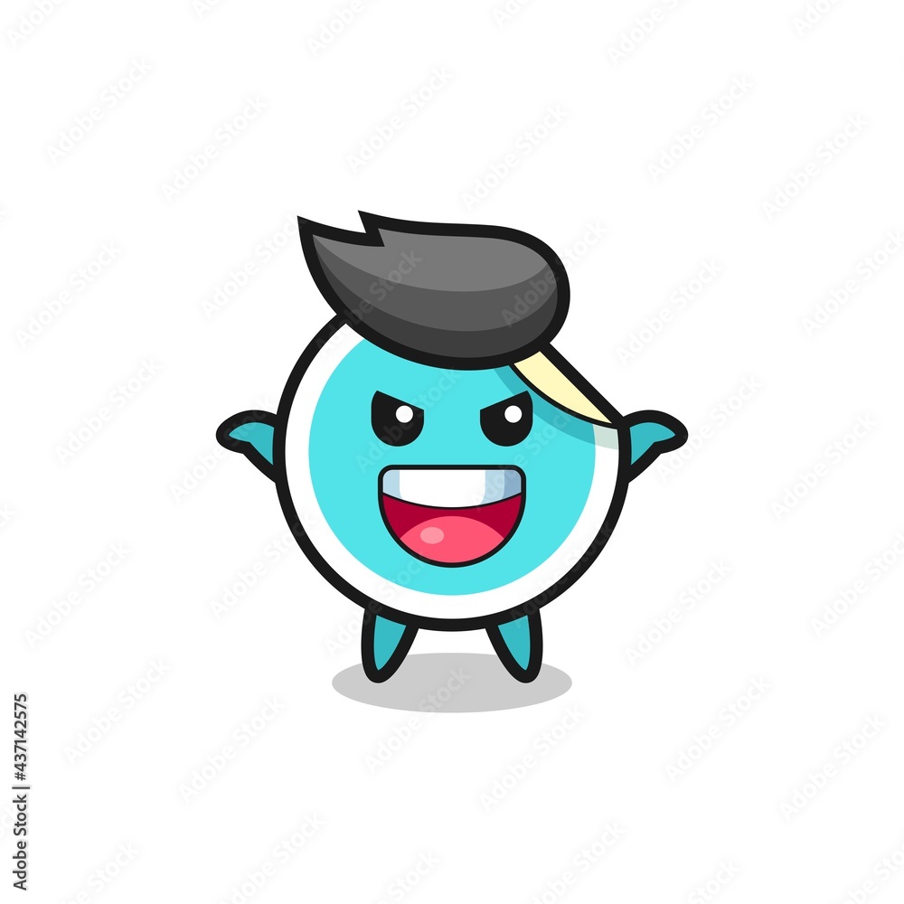 the illustration of cute sticker doing scare gesture the illustration of cute sticker doing scare gesture