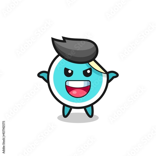 the illustration of cute sticker doing scare gesture