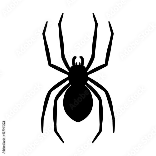 silhouette of a spider hanging from a web Abandoned House Horror Ideas for Halloween