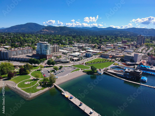 An Aerial View of Coeur d'Alene, Idaho from Lake Coeur d'Alene photo