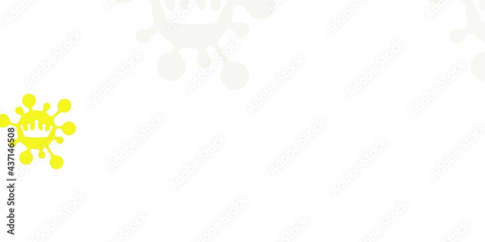 Light yellow vector backdrop with virus symbols. Light yellow vector backdrop with virus symbols.