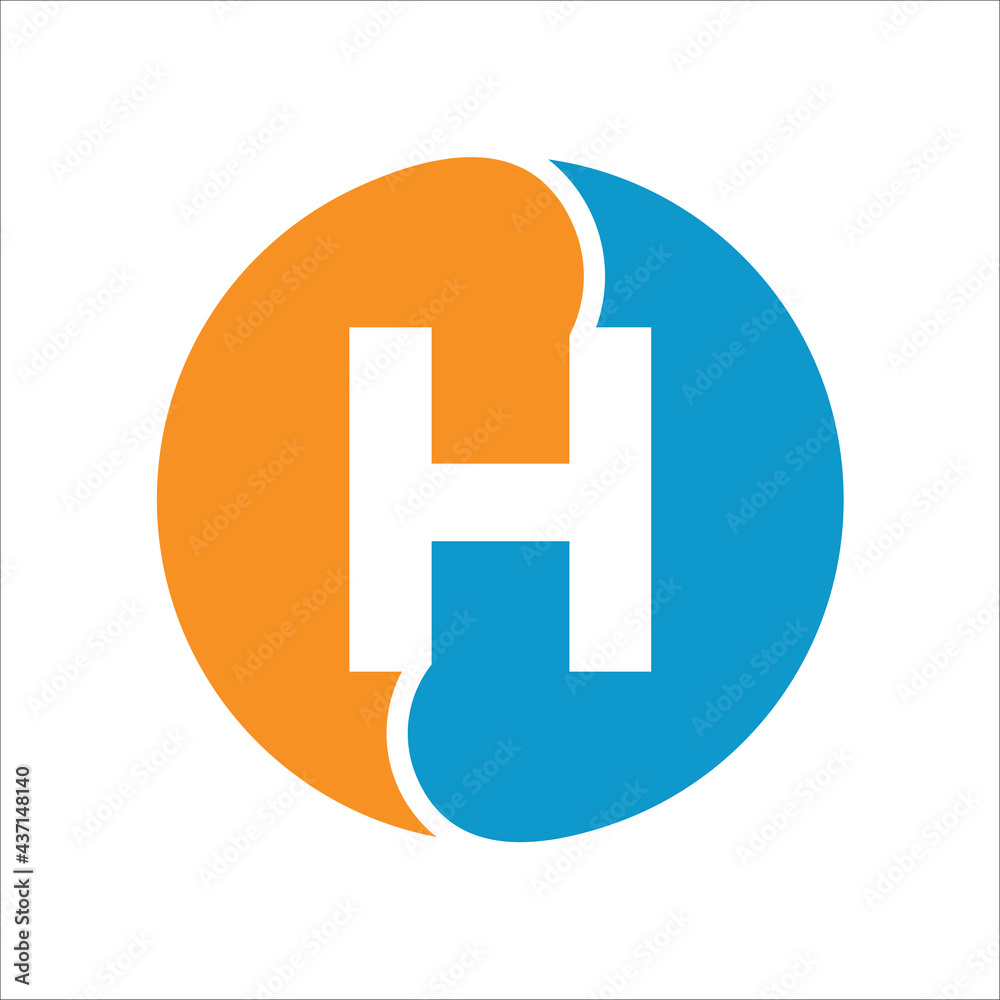 Initial letter H logo designs. Letter H Colorful vector logo design template Initial letter H logo designs. Letter H Colorful vector logo design template