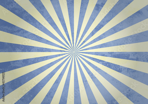 レトロ　集中線　放射線　背景　壁紙　青