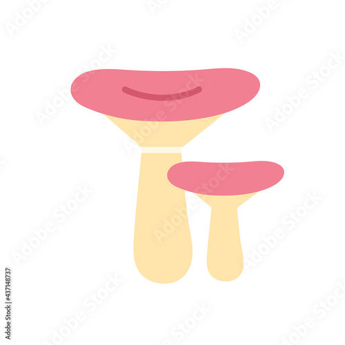 Russula icon. Vector isolated flat color icon. Modern glyph sticker design. Illustrations of mushrooms. Food ingredients.
