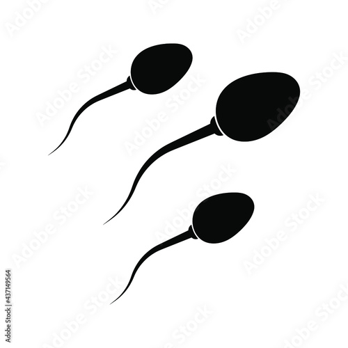 Sperm icon. Vector concept illustration for design on white background color  editable
