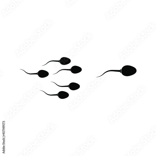 Sperm icon. Vector concept illustration for design on white background color  editable