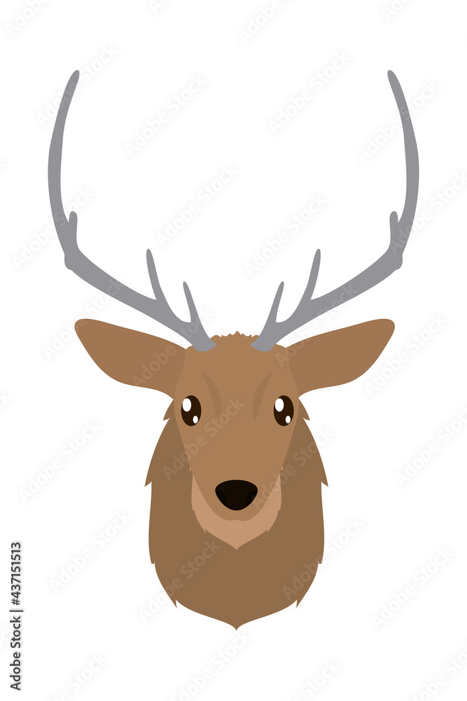 reindeer face illustration reindeer face illustration