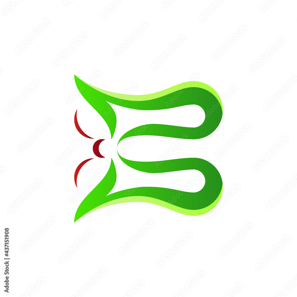 Naklejka premium B for Butterfly logo