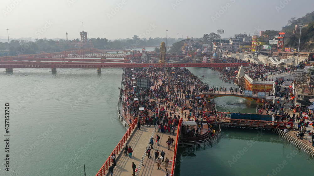 Pilgrims Holy dip in river Ganges, The Home of Pilgrims in India, Kumbh  Nagri Haridwar Uttarakhand India.Religious Nagri Haridwar, The Highly  visited pilgrimage place in India. City of Holy River Photos |