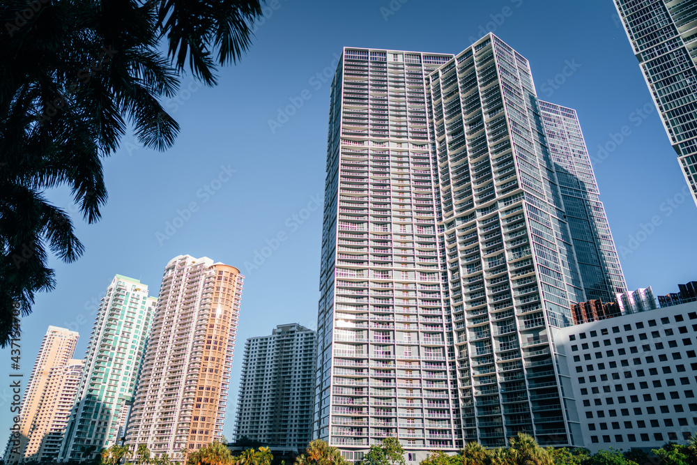 skyscrapers miami Florida usa Brickell urban real state 