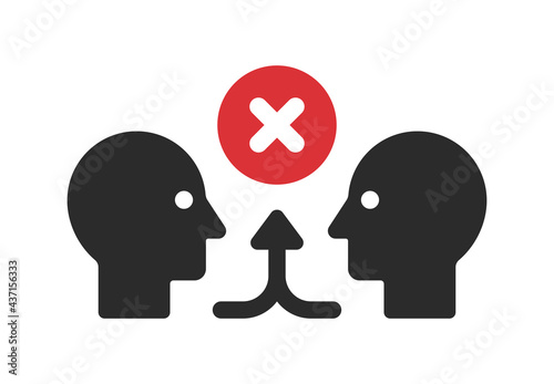 People disagree icon vector illustration