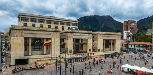 Palace of Justice Bogota City, drone view