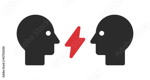 Fight, conflict icon vector illustration
