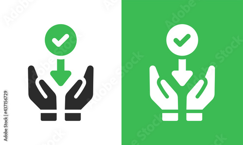 Hand receive icons vector illustration.