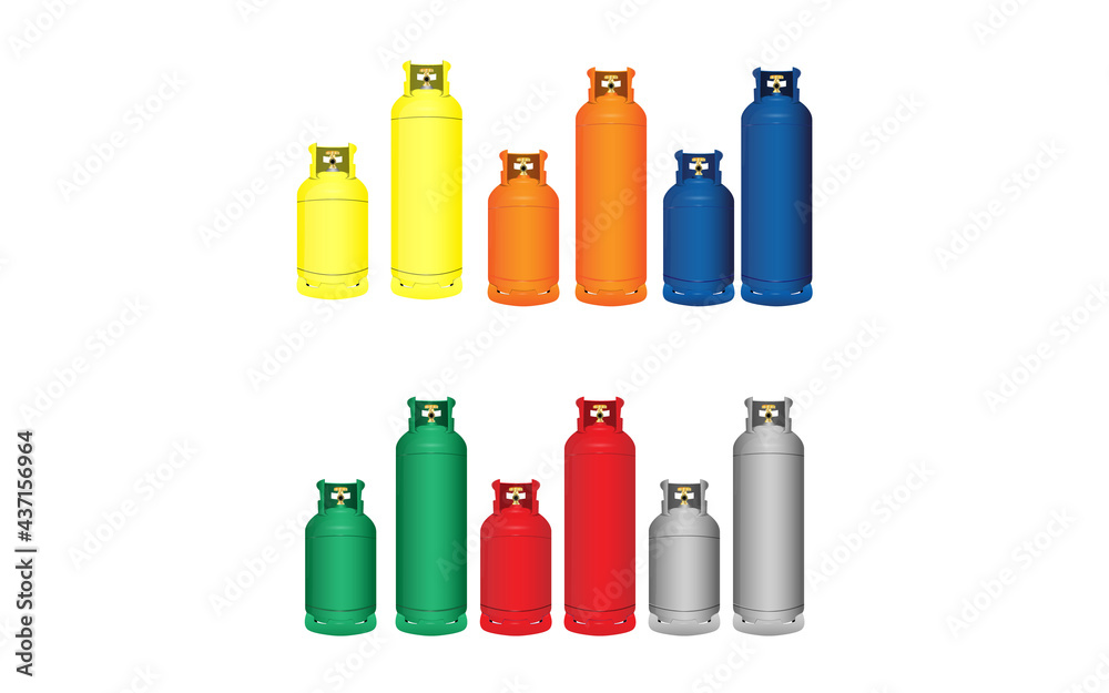 Gas tank balloon isolated on white background. Lpg. Vector llustration. Gas cylinder vector tank. Oxygen gas cylinder canister fuel storage. Gas tank balloon isolated on white background. Lpg. Vector llustration. Gas cylinder vector tank. Oxygen gas cylinder canister fuel storage.