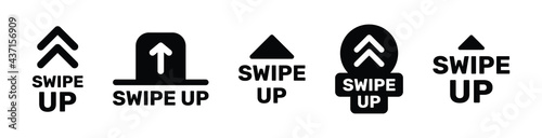 Swipe up icons set vector isolated on white background
