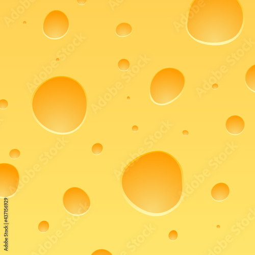 Cheese yellow background realistic illustration