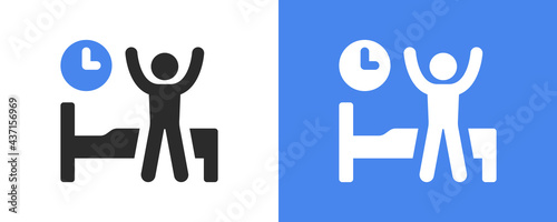 Wake up icon vector illustration.
