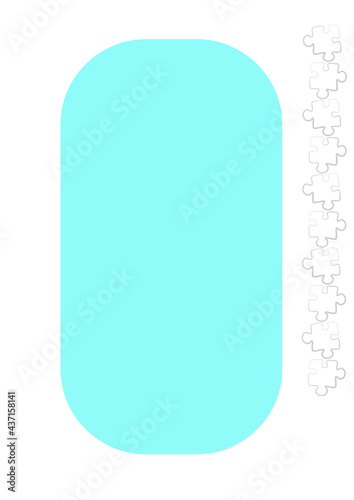 Vertical illustration format A4 - the design of the screen of the phone or tablet for inscriptions and photos
