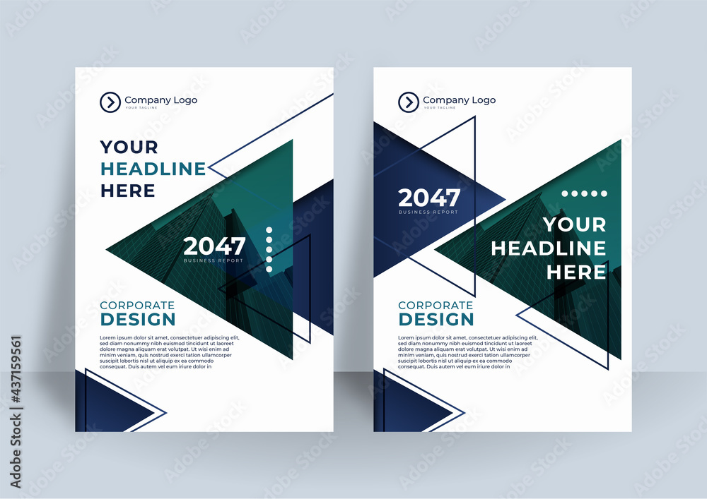 Brochure template flyer design vector background. Blue corporate identity cover business vector design, Flyer brochure advertising abstract background, Leaflet Modern poster magazine layout template