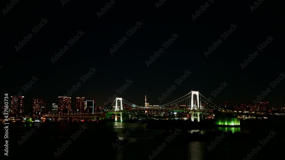 4K Timelapse of Rainbow Bridge and Tokyo Tower in the city japan
4K Timelapse of Rainbow Bridge and Tokyo Tower in the city japan