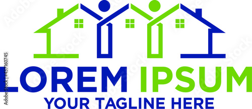 Mortgage House loan logo design
