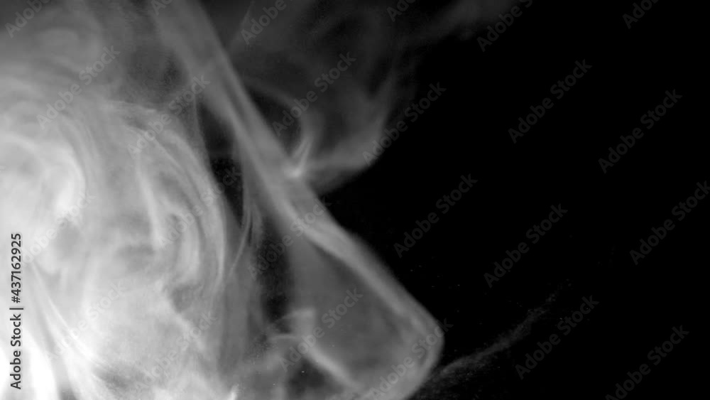 White Steam On Black Background - studio shot White Steam On Black Background - studio shot