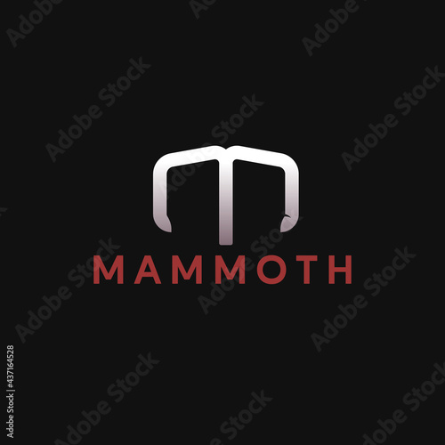 Mammoth Initial M logo design letter M sign