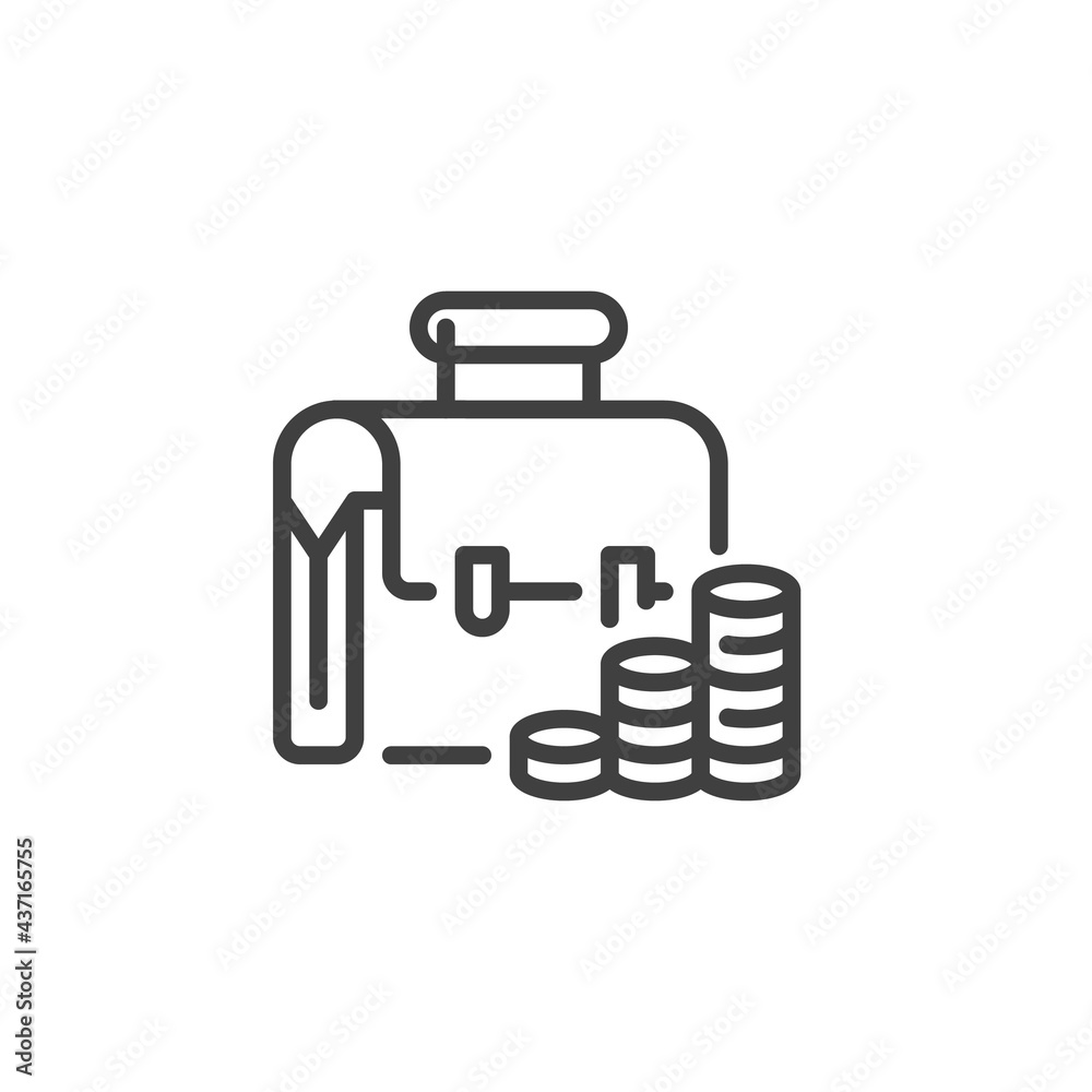 Money investment line icon Money investment line icon