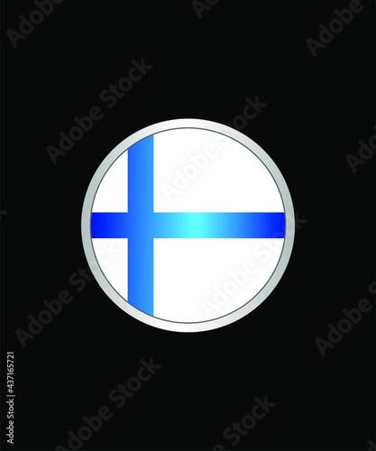 finlandia flag icon vector