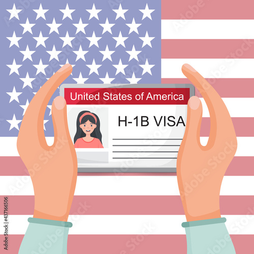 H1b Visa USA background, temporary work visa for foreign skilled workers in specialty occupation.
