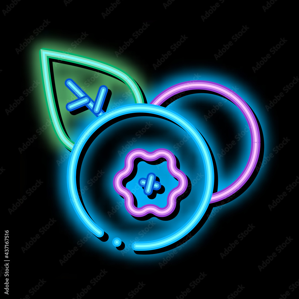 Healthy Food Fruit Blueberry neon light sign vector. Glowing bright icon transparent symbol illustration Healthy Food Fruit Blueberry neon light sign vector. Glowing bright icon transparent symbol illustration
