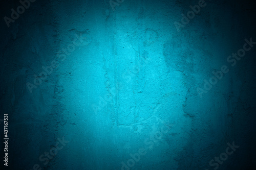 Blue and dark gradient wall texture background.