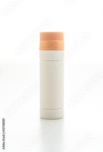 plastic bottle for drink packaging on white