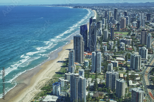 Australian goldcoast beach city aerial  © James