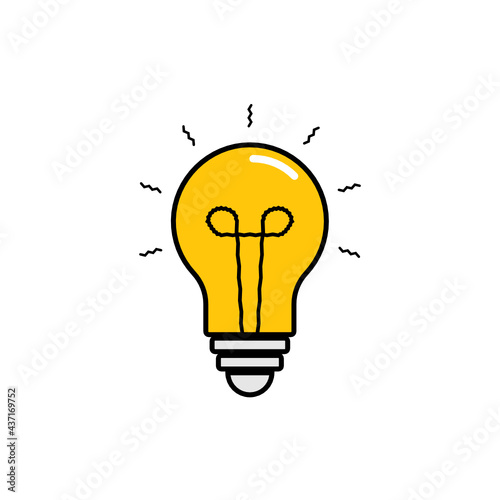 Light bulb icon. Stylish Innovative idea light bulb icon. SVG icon.