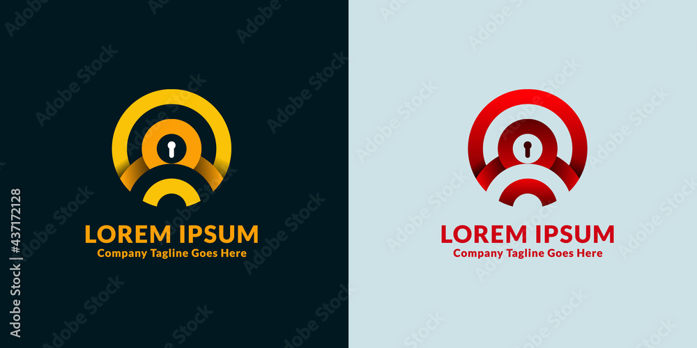 Security technology, personal web safety of information. ID lock. Cyberspace police icon. vector Security Logo Design Template Security technology, personal web safety of information. ID lock. Cyberspace police icon. vector Security Logo Design Template
