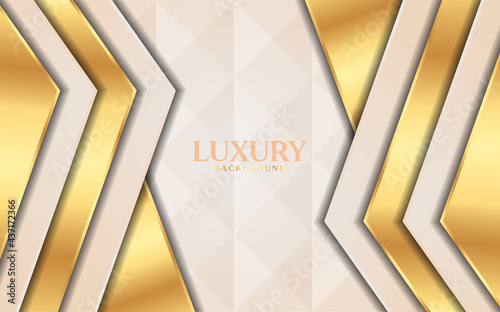 Luxury cream shade background with line golden elements.