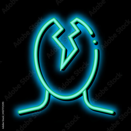 Head Split Pain Man Silhouette Headache neon light sign vector. Glowing bright icon transparent symbol illustration